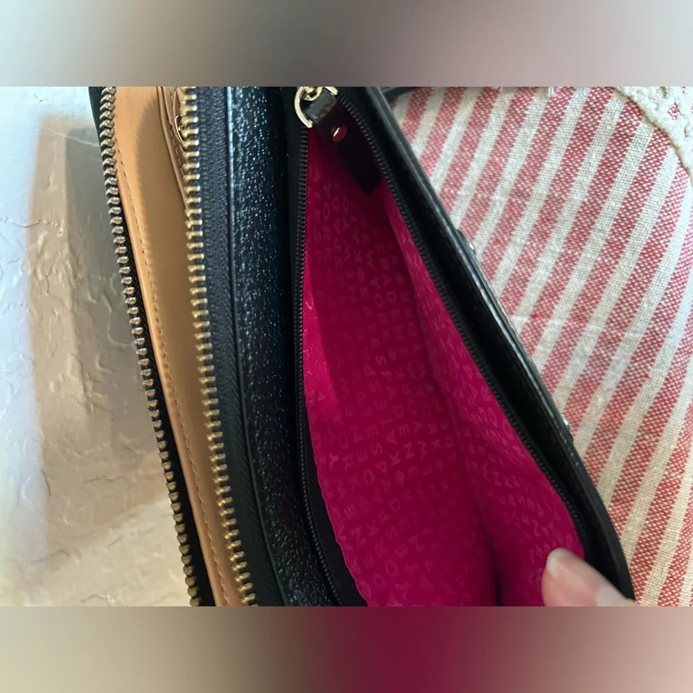 kate spade Black Pebbled Leather Wristlet